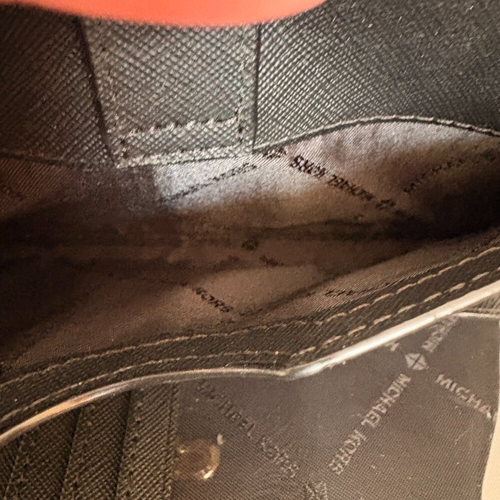 Michael Kors Women's Jet Set Travel Double Zip Leather Wristlet Wallet Black - Picture 6 of 7